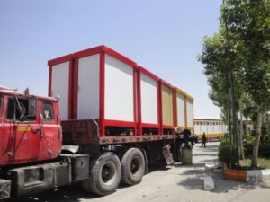 حمل کانکس سرویس بهداشتی ساندوچ پانل